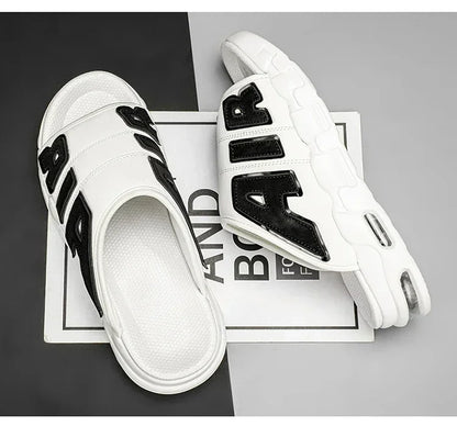 Men Air Cushion Design Slide Man Summer PVC Soft Non-slip Men's Sports Slippers New Slippers for Men Flip Flops Chanclas Hombre