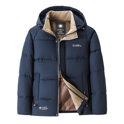 Top Grade Designer New Brand Men Parka Jacket Thick Casual Fashion Hooded Cropped Windbreaker Quilted Bubble Coats  Mens Clothes