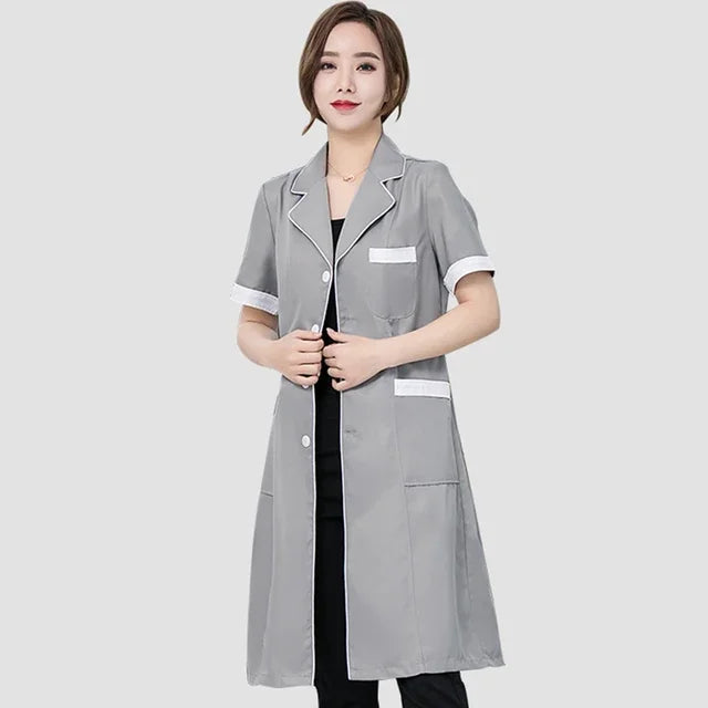 Beauty Salon Work Wear High Quality Spa Uniforms Tattooist Work Clothing Lab Coat Summer Purple Long Sleeve Scrubs Uniform New