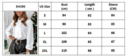 2025 Spring New Women's Stand-up Collar Long-sleeved Shirts, Fashion Office Casual Shirt, White Red Black Camisa Female Chemise