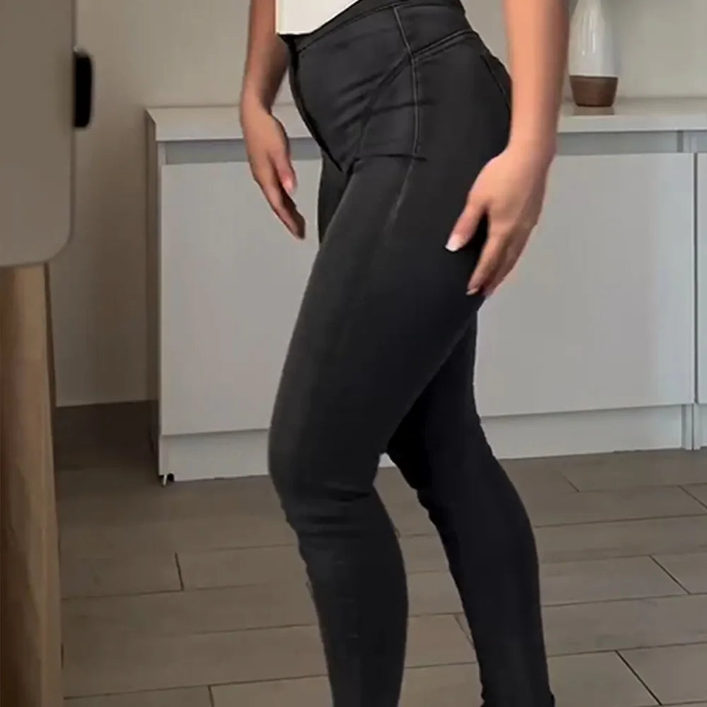 Skinny Jeans Women Mid Waist Fashion Simple y2k Pants 2025 & 2026 Elegant Korean Style Clothes Pencil Pants Temperament Hot Selling