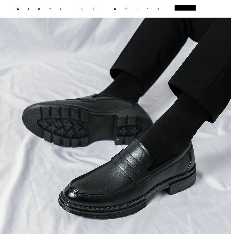 High Quality Dress Shoes Man Comfortable Business Social Leather Shoes For Man Casual Men's Italian Formal Shoes Man Loafers