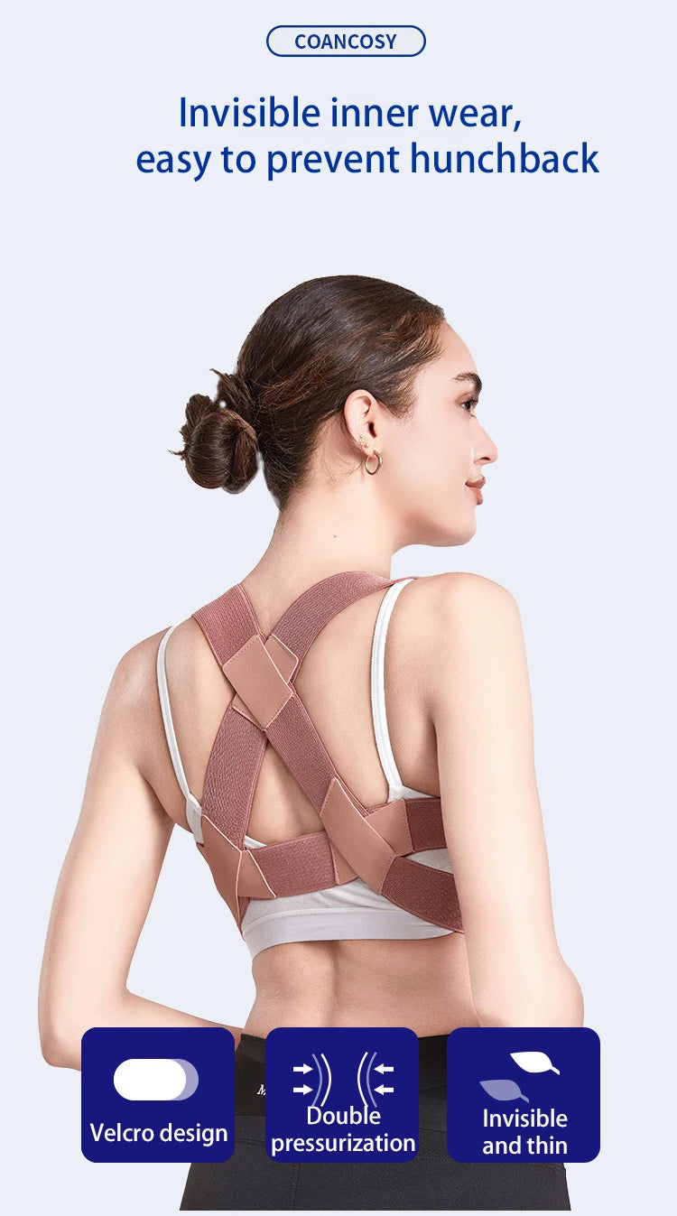 Chest Posture Corrector Invisible Body Shaper Women Adjustable Elastic Back Support Belt Shoulder Brace Body Shaper Corset