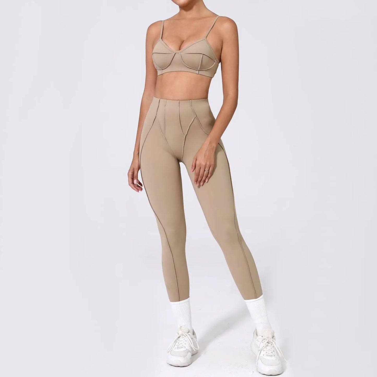 Yoga Fitness Sports Sets High Waist Hip-lifting Shorts Open Back Bra Suit Casual Running Workout Gym Leggings Sexy Set for Women