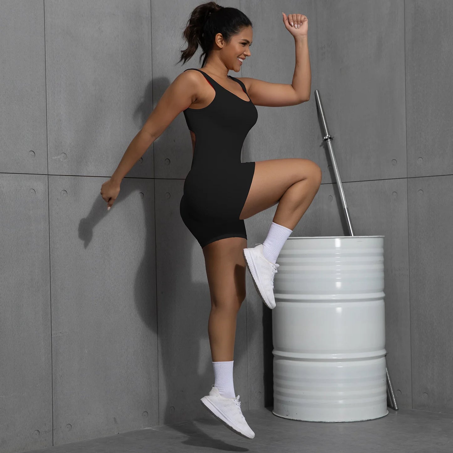 Sexy Backless Jumpsuits Women Sports Fitness Summer Fashion New Rompers Slim Casual Hollow Out Back Gym Bodysuit