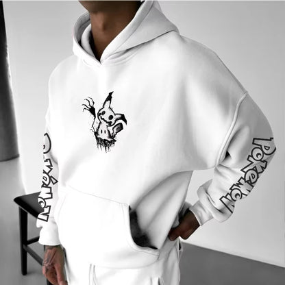 2025 New Pok É Mon Anime Hoodies for Men and Women Autumn/Winter New Y2K Harajuku Large Casual Trendy Longmen Mountain Label