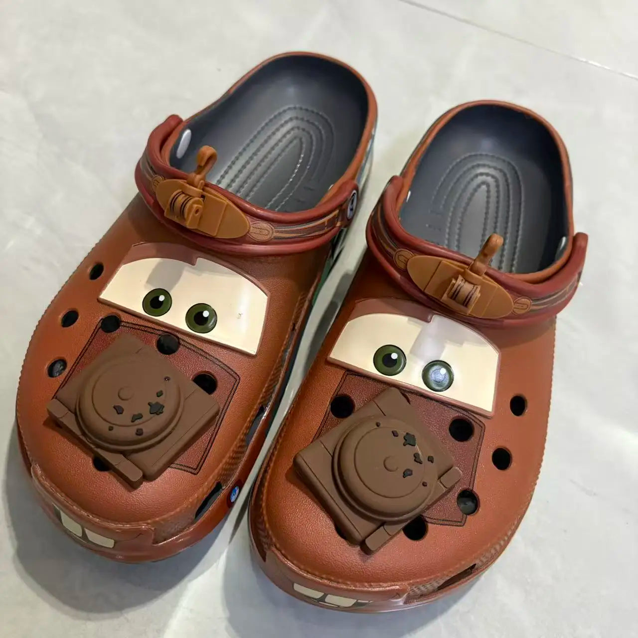 Adult Cartoon Mater Slippers Cars Shoes Outdoor Sandals Cute Figurine Anime Trailer Character Cave Shoes Sandals Eva Shoes Gift