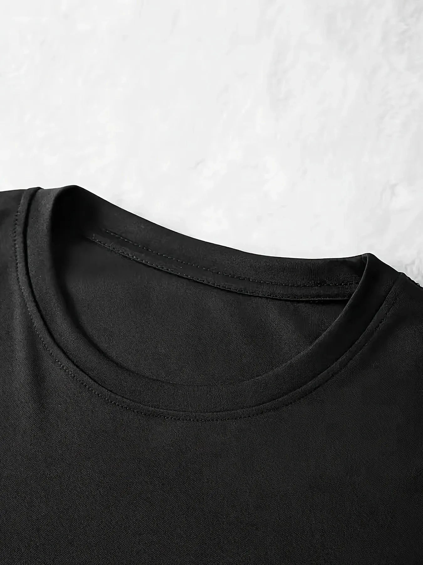 Summer women's elastic black Blessed  round neck short sleeved T-shirt dress long dress women's clothing