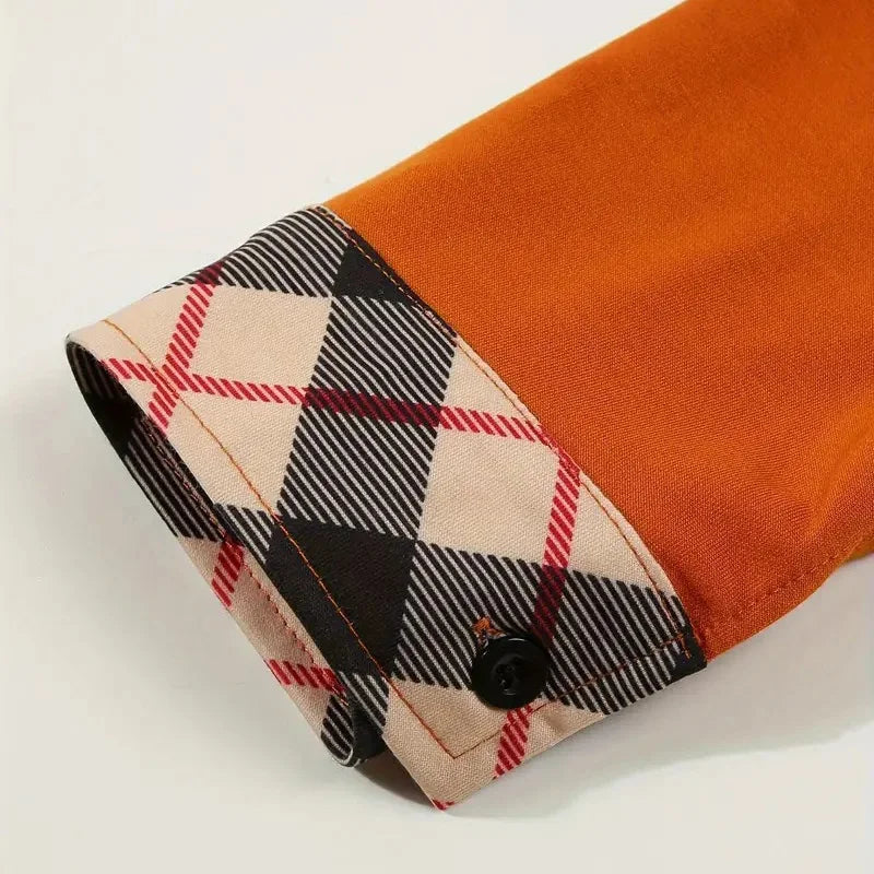 Spring and Autumn Men's Polo Shirt Lapel Pocket T-shirt Men's Business Casual Long sleeved European and American Plus Size