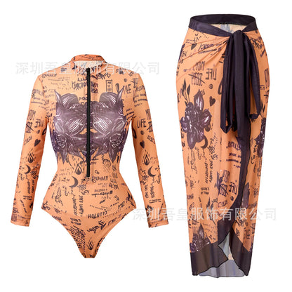 Russian Swimsuits Women One-piece Bikini Quick Drying Купальник Sunscreen 2025 European American