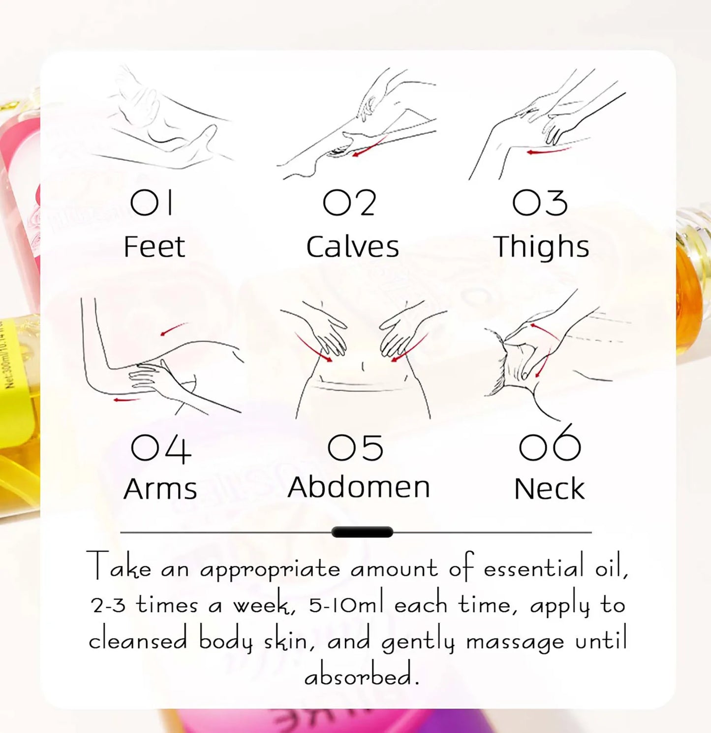 AILKE Whitening Body Oil, Moisturizing, Nourishing, Smooth Skin, Reduce Dark Spots, Suitable For All Skin Types, 300ml