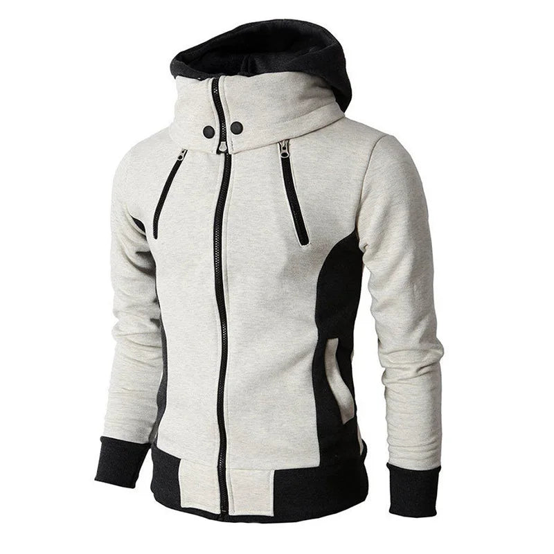 2024 New Autumn Men Sweatshirts Long Sleeve Jacket Hoodie Zipper Closure Jacket Male Hoodies Sweatshirt Slim Fit Male Clothing