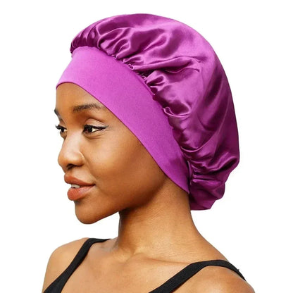 Bonnet Satin Sleeping Hat Hair Night Sleep Cap Head Cover Shower Caps for Bath and Sauna Bathing Shower Caps Bathroom Products