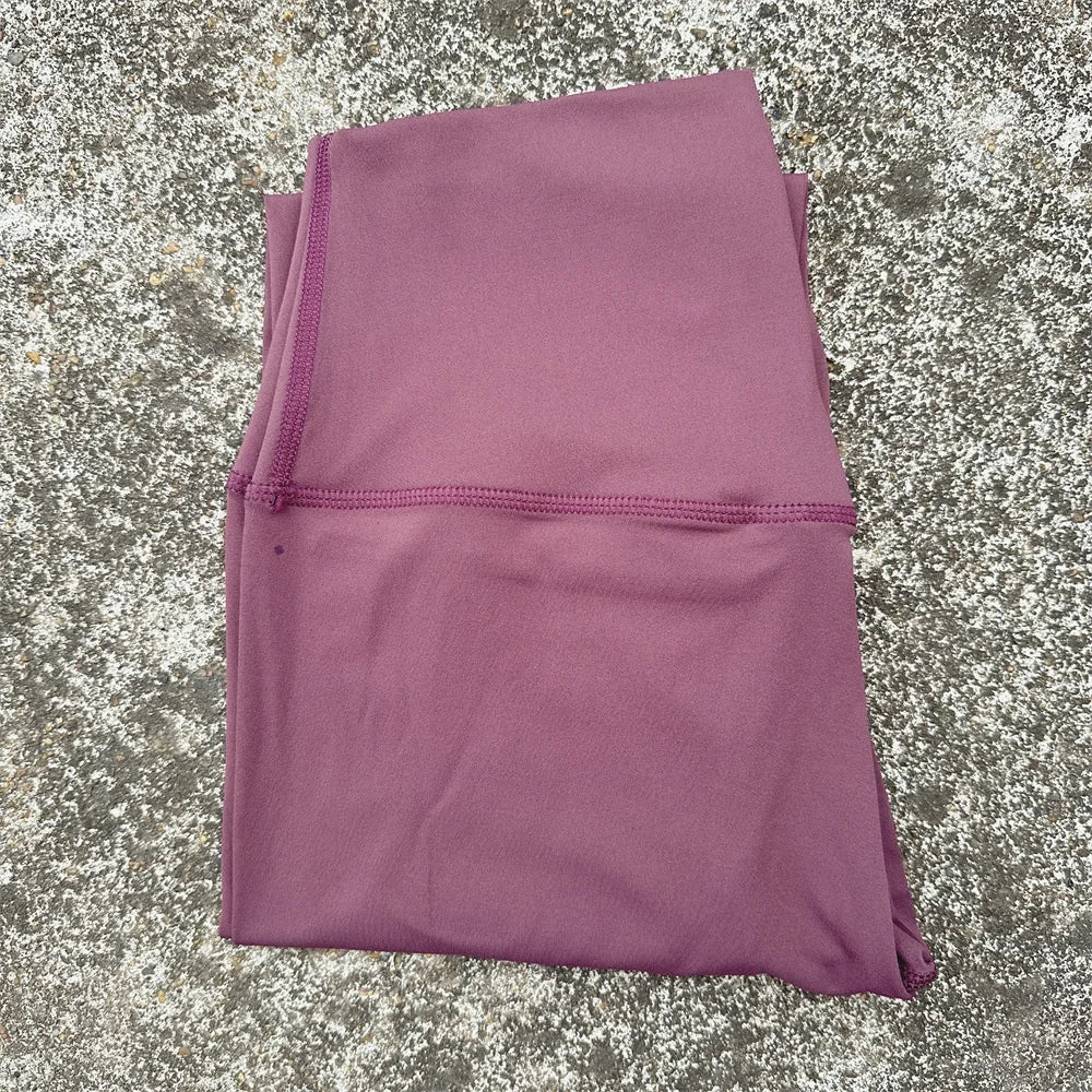 Solid Color Back Waist Pocket High Waist Yoga Legging Women Sport Cropped Pants Butter Athletic Gym Comprehensive Training Jog