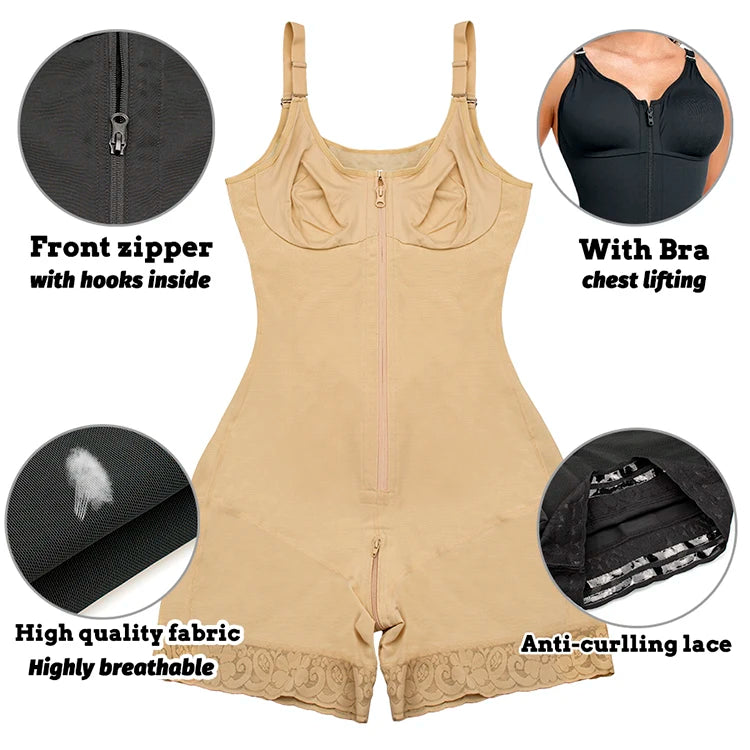 Faja Shapewear Slimming Girdle Reductive Corset Colombian Body Shaper Butt Lifter Seamless Bbl Sheath Women Compression Garments