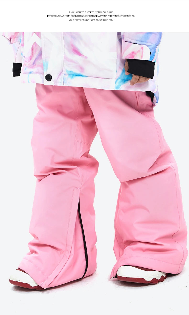 VECTOR Ski Pants Boys Girls Children Outdoor High-quality Windproof, Waterproof and Warm Snow Winter Ski Snowboard Pants Brand