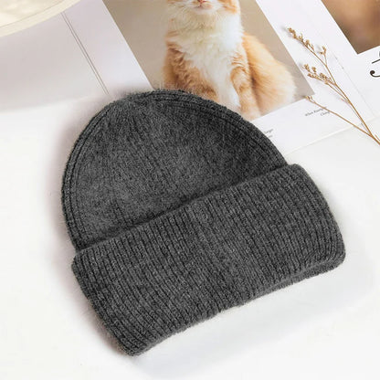 Women Winter Hat Real Rabbit Fur Winter Hats For Women Fashion Warm Beanie Hats Women Solid Adult Cover Head Cap