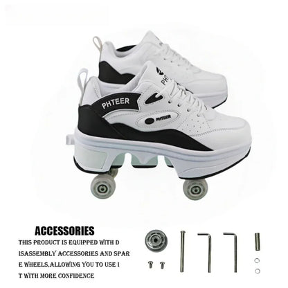 Rollers for Shoes Sports Shoes on Wheels Roller Skates Roller Skates for Girls Boys Roller Skates Shoes with Wheels