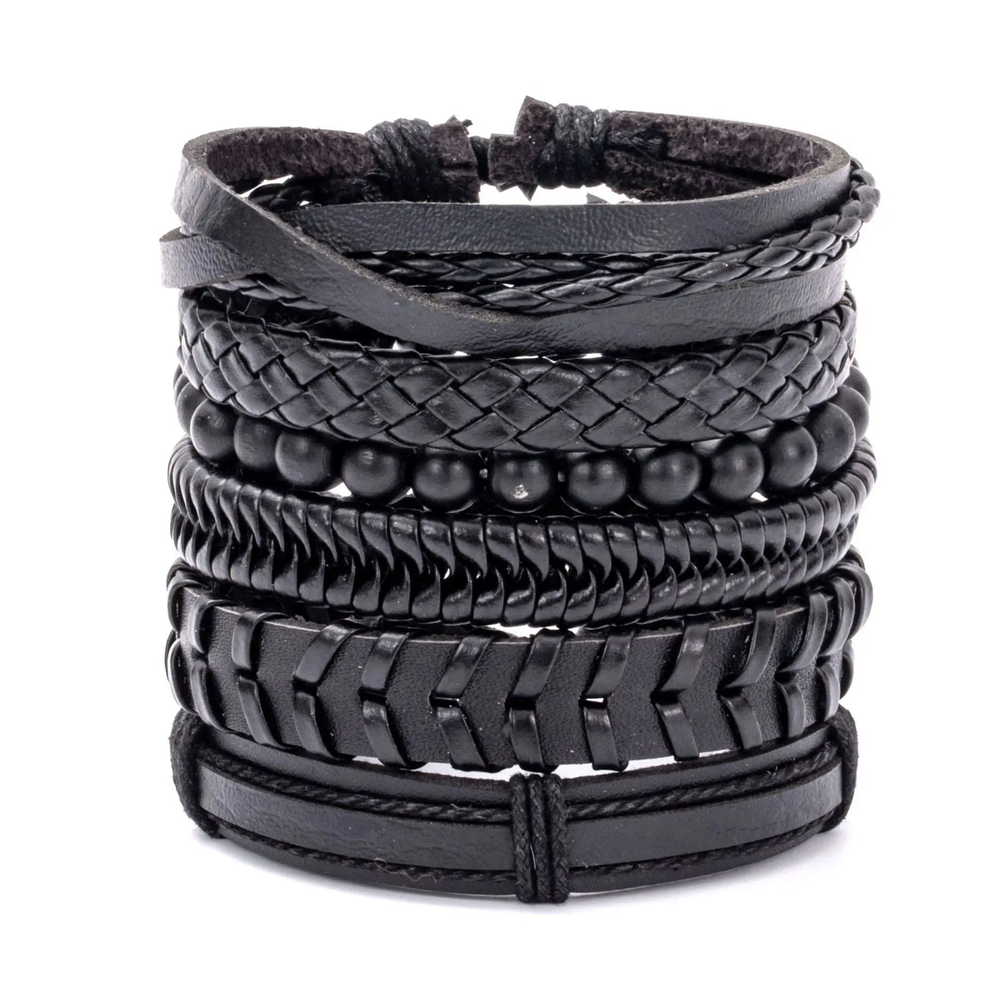 Fashion Bracelet Viking  Bracelet For Men Hand Bracelets Woven Skull Hand Jewelry Adjustable Leather Set viking man bracelet