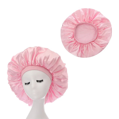 Large Bonnet Women Big Size Satin Bonnet Sleeping Night Women Cap Bonnet Hat Satin Cheveux Nuit Silk Bonnets for Women