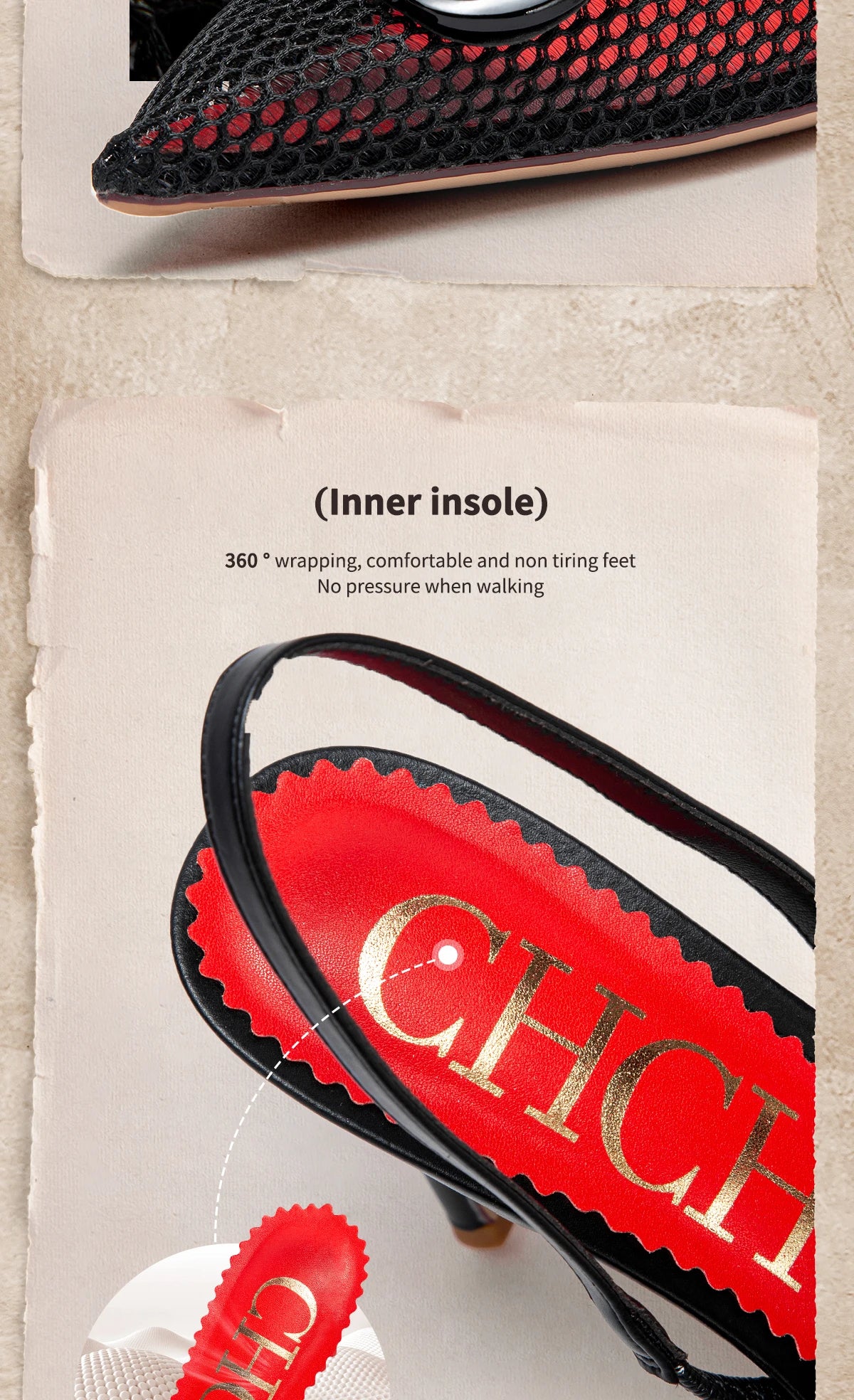 Women's Shoes 2025 Summer Sandals Breathable Mesh Heels Red Luxury Brand Girls Shoes Woman