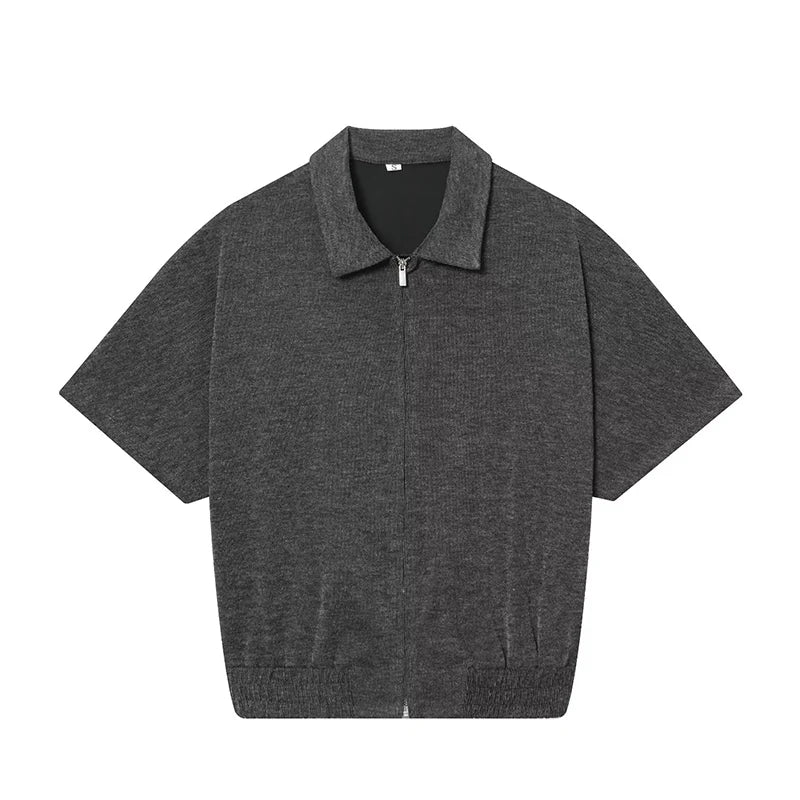 Fashion Pants Sets For Women Summer New Slim Lapel Zipper Short Sleeve Top Wide Leg Pants 2 Piece Set Casual Woman Outfits