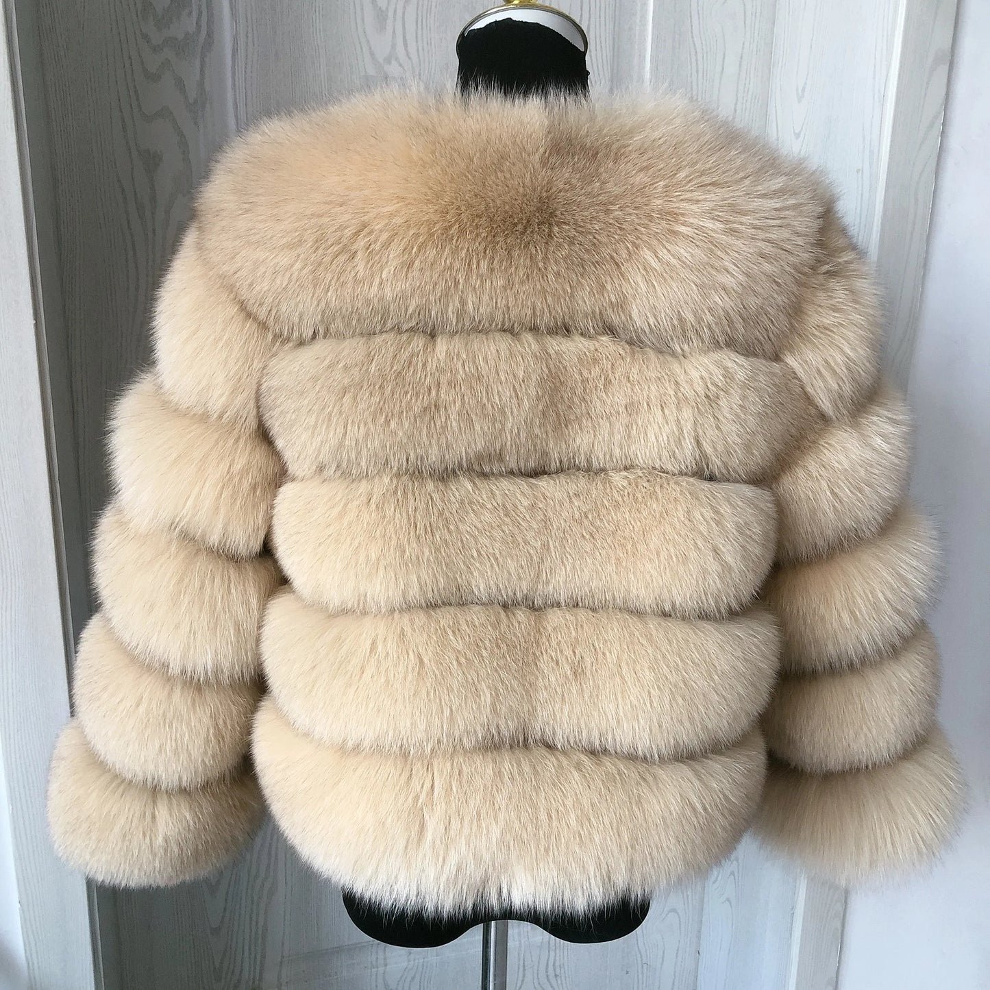 New Real fox fur coat women's winter warm 100% natural fur jacket Short Raccoon fur coat women's  high quality hot sale