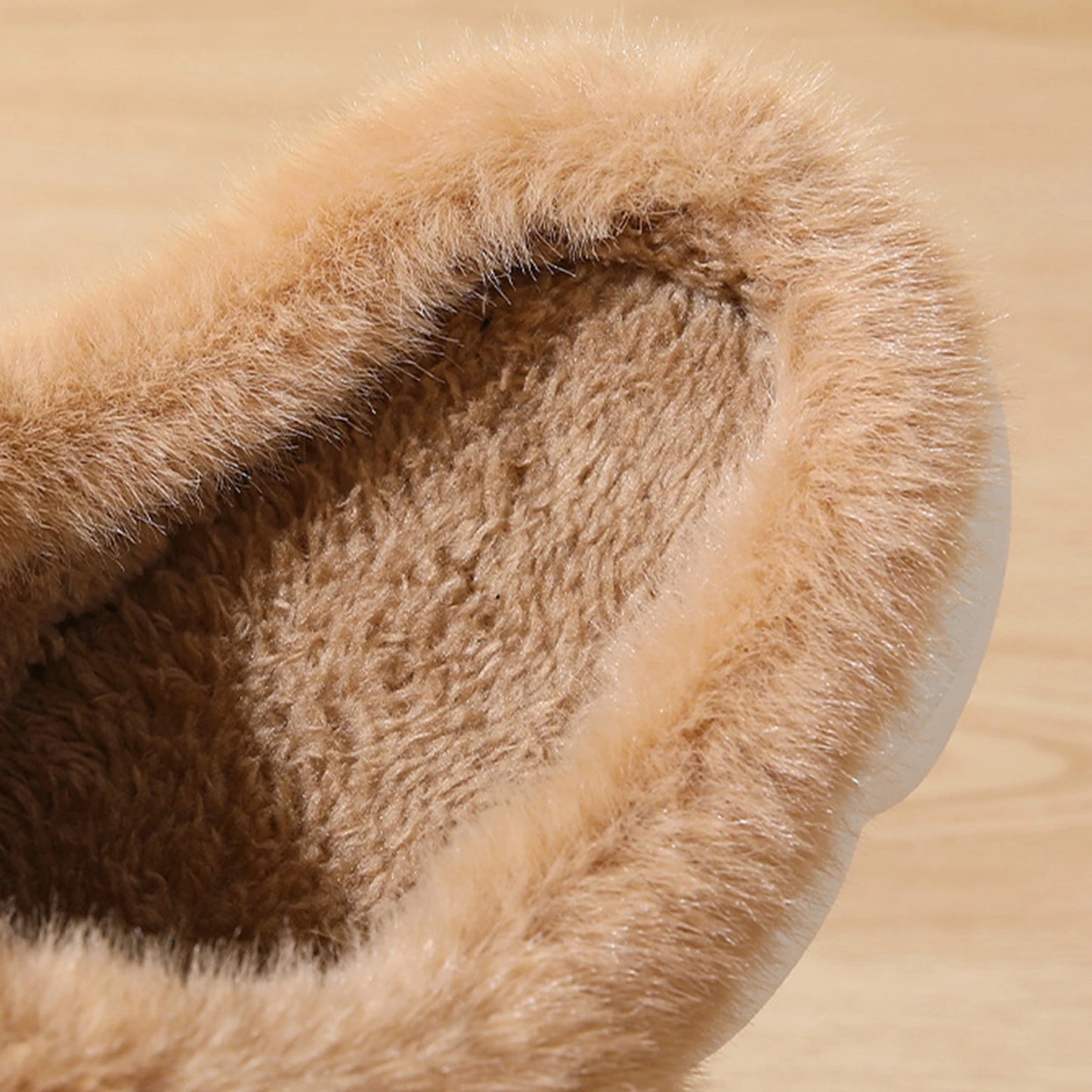 Capybara Flat Thermal Slippers Anti Slip Warm Slip-On House Shoes Half-Covered Soft Plush Slippers for Winter Autumn