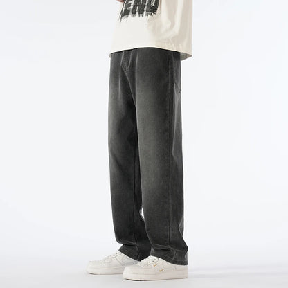 Spring New 190 Tall Boys Big Size Extra Long Pants Plus-size Men's Wear Extra Long Length 115cm Pants Loose Straight-leg Jeans