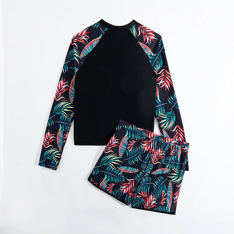 Summer Swimsuits Closed Tankini Sets Female Swimwear Sports Beach Wear Two-Piece Bathing Suits Pool Women's Swimming Suit 2025