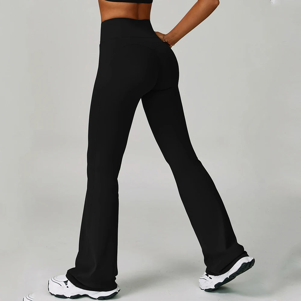 Wide Leg Pants Women Fitness Yoga Legging Running Tight Bell-bottoms Workout Legging High Waist Push Up Sport Running Yoga Pants
