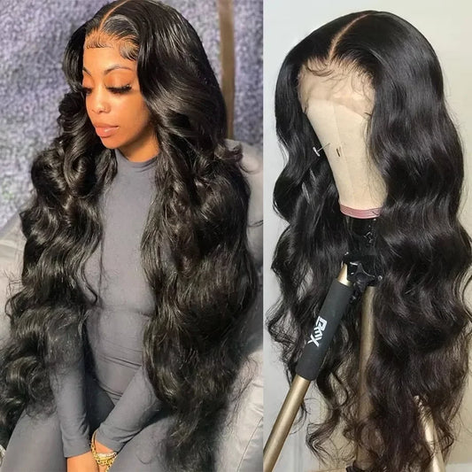 Body Wave 13x4 13x6 Hd Transparent Lace Front Wigs Human Hair Wig Brazilian  30 40 Inch Body Wave Lace Frontal Wig For Women