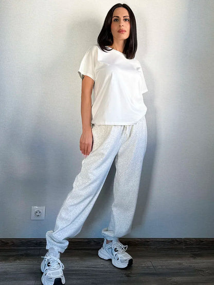 Thick Warm Fleece Sweatpants Women Winter Straight Leg Pants Gray Velvet Trousers Pants Jogger For Women Sweatpants Outfits