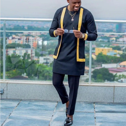 2026 new traditional men's suit luxury gentleman's shirt suit casual travel banquet men's two-piece set fashionable men's suit