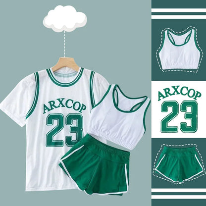 Korean Bikini Sets Women Vacation 3 Pieces Summer Popular New Fashion Beachwear Chic Slim Sexy Swimsuits High Waist Soft Ladies