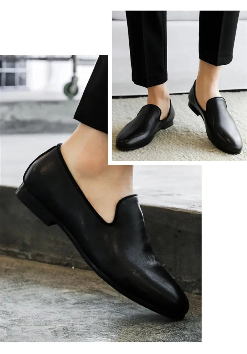 Men's Shoes Luxury Comfortable Dress Shoes Party Wedding Driving Shoes for Men Moccasins Genuine Leather Sneakers Casual Loafers