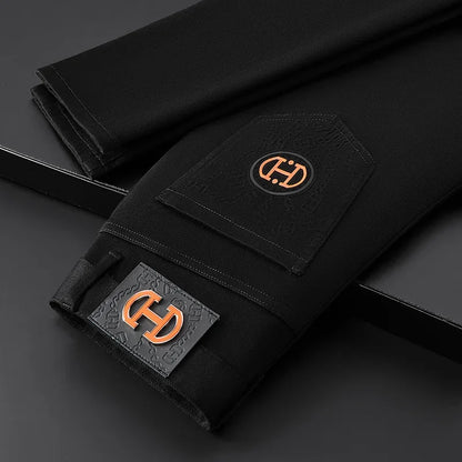 BlackJeans2024 New Fall/Winter Trendy Brand Casual Slim Fit Stretchy European Style Long Pants For Men Fashionable Printing