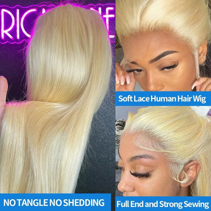 13x6 Hd Transparent Lace Frontal Wig Human Hair 30 Inch Blonde Straight Lace Front Wigs Human Hair 613 Bone Straight Colored Wig