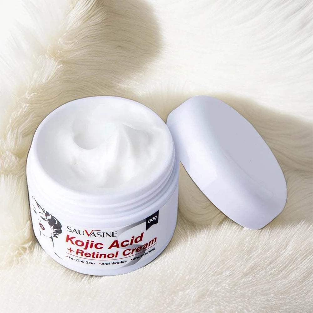 Kojic Acid Retinol Cream Skin Whitening Cream Remove Dark Spots Anti Aging Brighten Moisturizing Nourishing Facial Skin Care