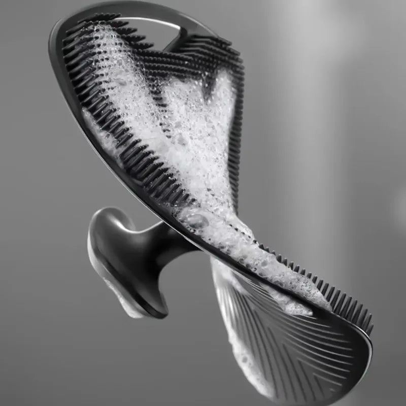 Soft Silicone Exfoliating Brush Cleanser Manual Body Cleansing Scrubber Shower Gentle Massage Bath Brush Cleaning Tools