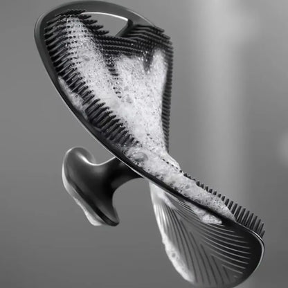 Soft Silicone Exfoliating Brush Cleanser Manual Body Cleansing Scrubber Shower Gentle Massage Bath Brush Cleaning Tools