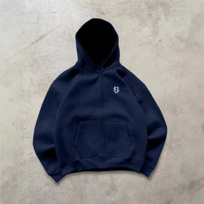 Y2k Retro Loose Straight Baggy Pants Men Tracksuit Pants Unisex Sweatpant Women Zip Embroidery Hip Hop Harajuku Casual Pant Goth