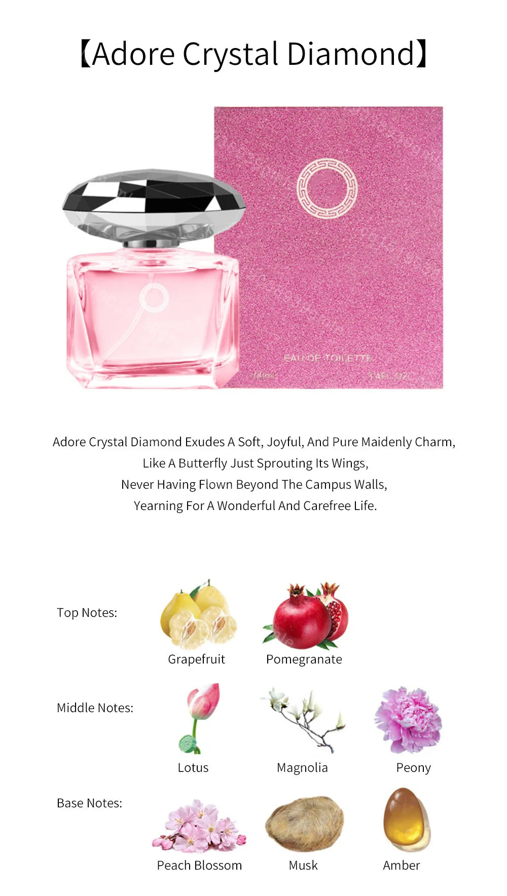 Women's Perfumes Pheromone Women's Perfume Fresh Floral Fragrance Eau De Parfum Natural Long Lasting Cologne Spray Dating Gift