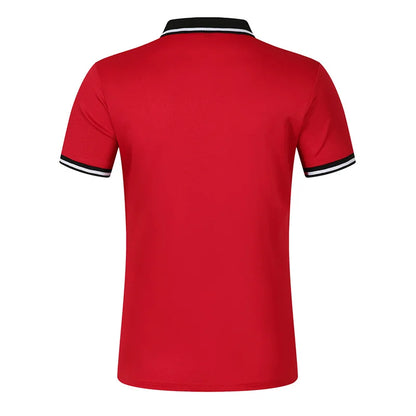 Summer men's short sleeved polo shirt business office lapel shirt Men's sports and casual top European and American plus size