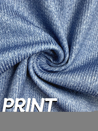 Women's Slim Fit Autumn Leggings with Full Length Denim-Look Floral Print Casual and Comfortable Workout Pants