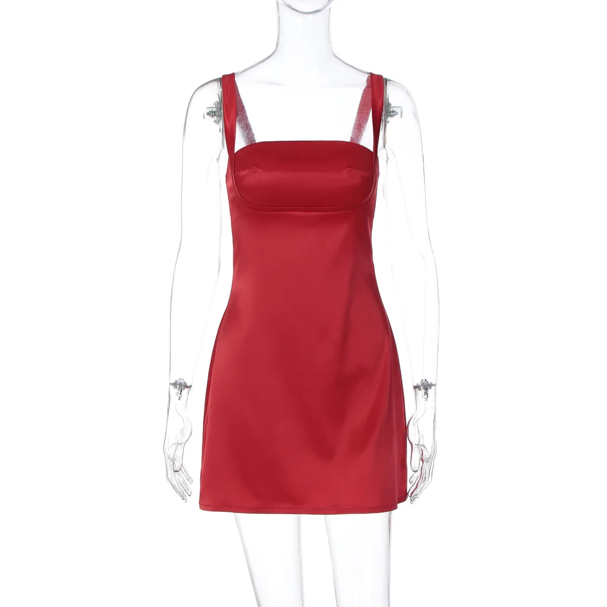 Sexy Slash Neck Sleeveless Skinny A-line Short Dress Women Fashion Spaghetti Strap Zip-up Backless Mini Party Night Club Dresses