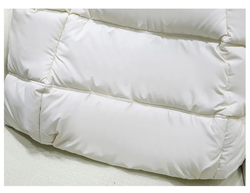 Down Cotton Vest Women 2025 New Autumn Winter Fashion Stand Collar All-Match Warm Sleeveless Waistcoat Jacket Ladies Female Tops