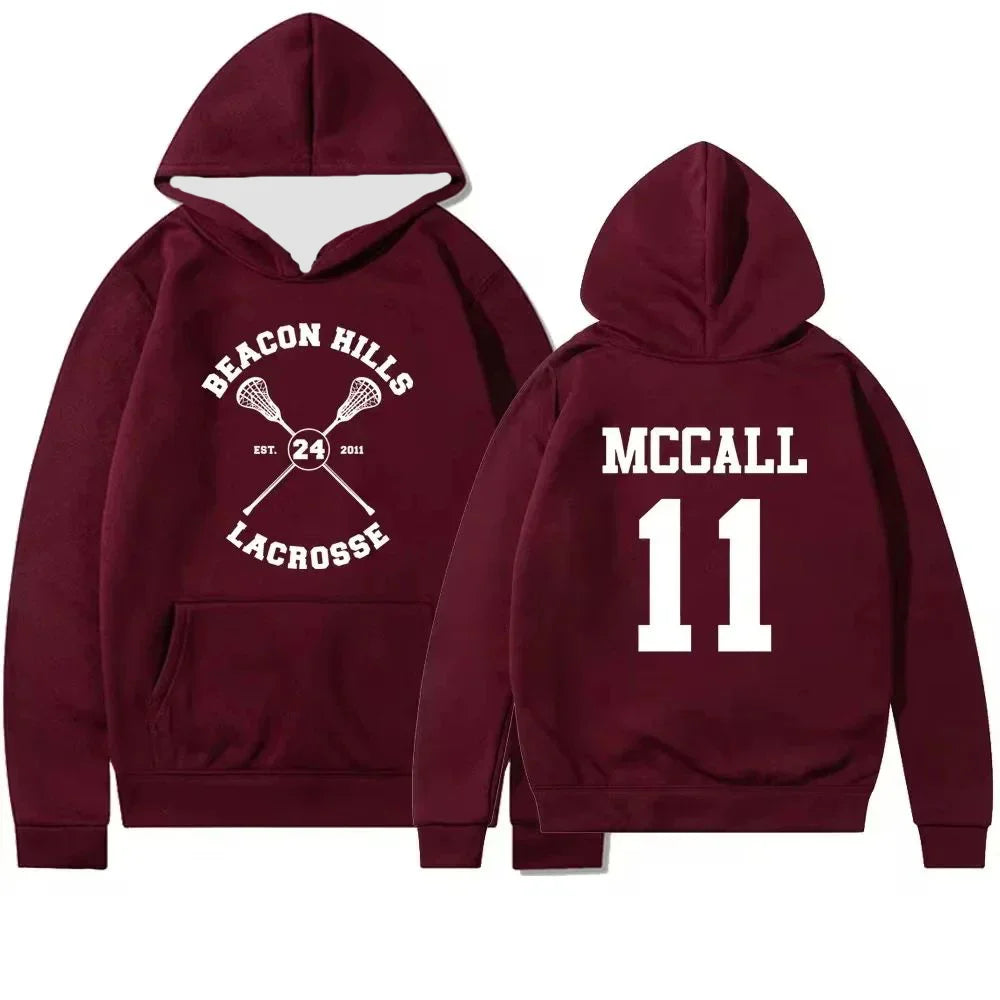 Teen Wolf Hoodie Beacon Hills Stilinski 24 Lahey McCall Pullover Tv Show Hooded Sweatshirt Hooded Hip Hop Hoodies Streetwear Top