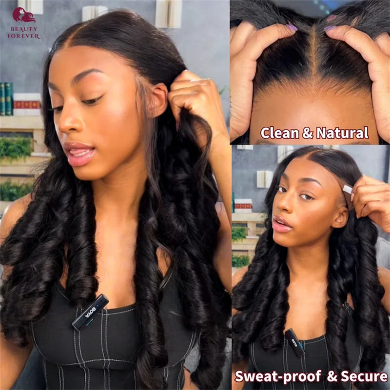 Beautyforever 3D Body Wave 7x5 Bye Bye KNOTS Glueless Wig Human Hair Ready To Wear Brazilian Human Hair Wig Fits All Size Heads