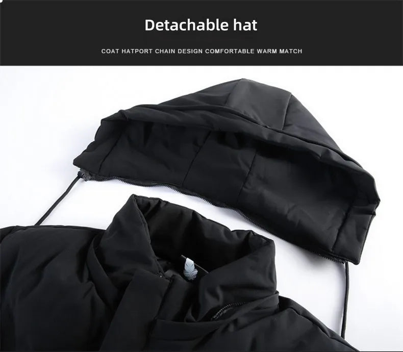 Top Grade Designer New Brand Men Parka Jacket Thick Casual Fashion Hooded Cropped Windbreaker Quilted Bubble Coats  Mens Clothes